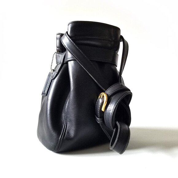 Vintage Coach Soho Black Belted Pouch Bag #4156 - Picture 5 of 8